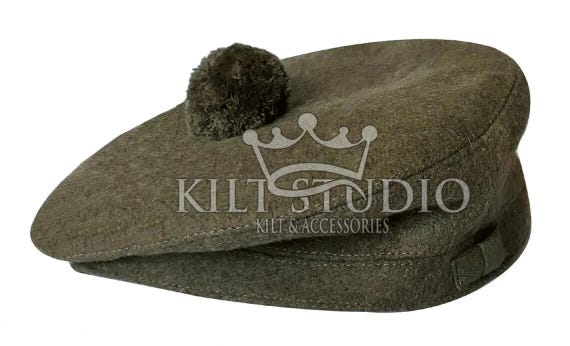 Scottish Tam O Shanter Hat Military Bonnet Beret Balmoral Cap