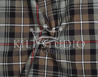 Mackenzie Weathered Tartan - Homespun 100% Acrylic 13Oz To 16Oz Tartan - 54" Width - Running Yards - Kilt Making Fabric - Machine Washable
