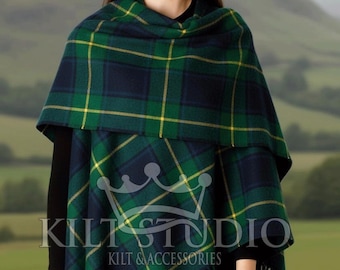 Scottish Tartan Shawl Wrap For Women's - Wool Blend Warm Winter Handmade Tartan Shawl - Available in 70+ Tartans Colors