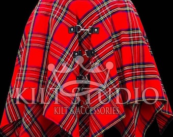 Scottish Royal Stewart Tartan Ladies Mini Skirt - Classic Pleated Tartan Skirt for Women - 70 + Tartan - Premium Handmade Tartan Skirt