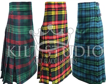 Scottish Tartan Maxi Skirt for Women - Floor Length Tartan Hostess Skirt - Tartan Kilted Ladies Skirt - 50 Tartan Colors - Made to Order
