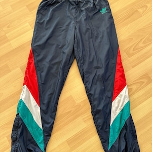 Vintage Adidas Track Pants Small Navy Blue  Adidas Y2K Pants Retro Sportswear Joggers Nylon Pants 90s Adidas Pants Vintage Sportwear