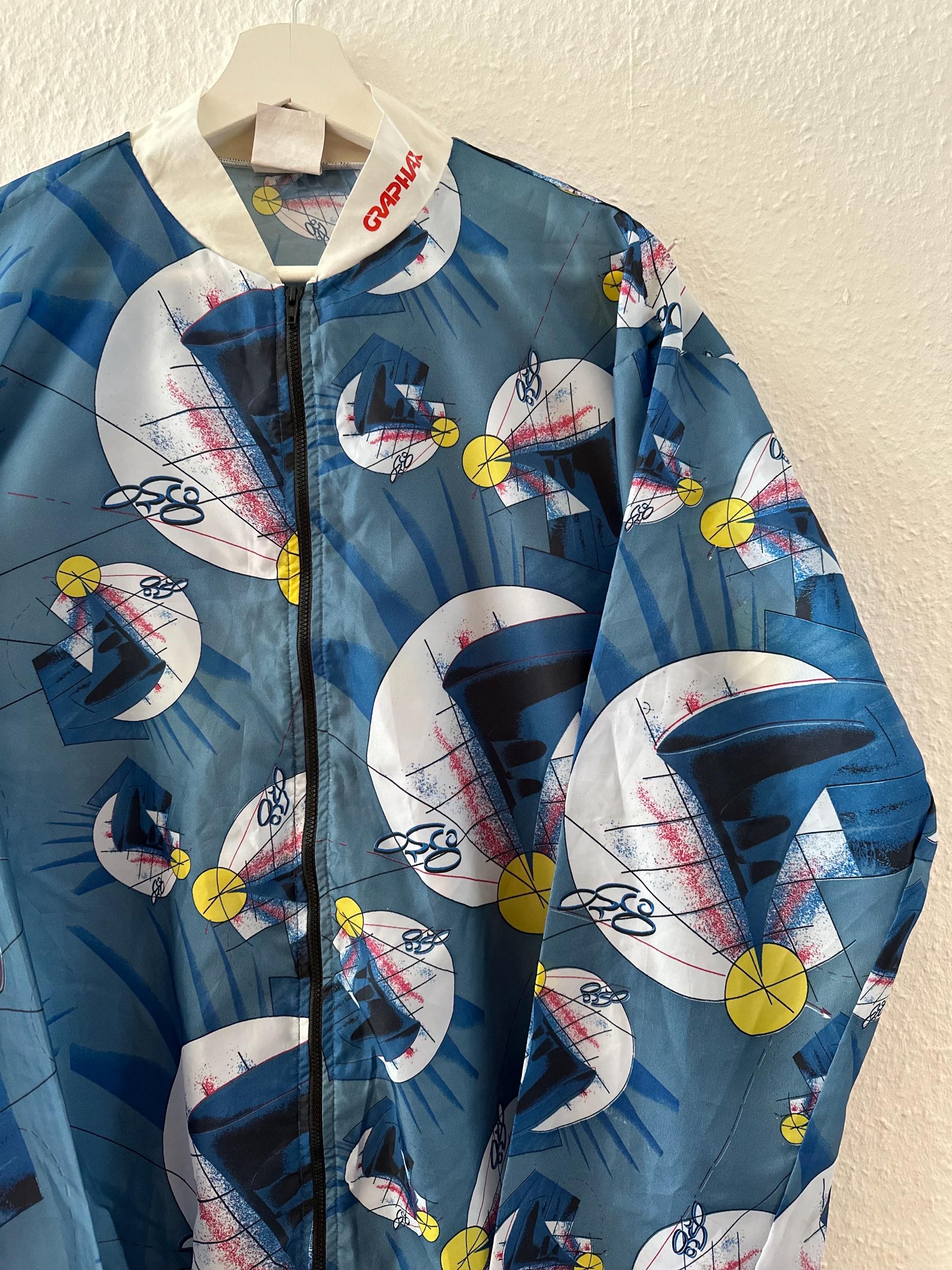 Vintage Swiss Nylon Windbreaker Men XL 90s Schell Jacket Crazy