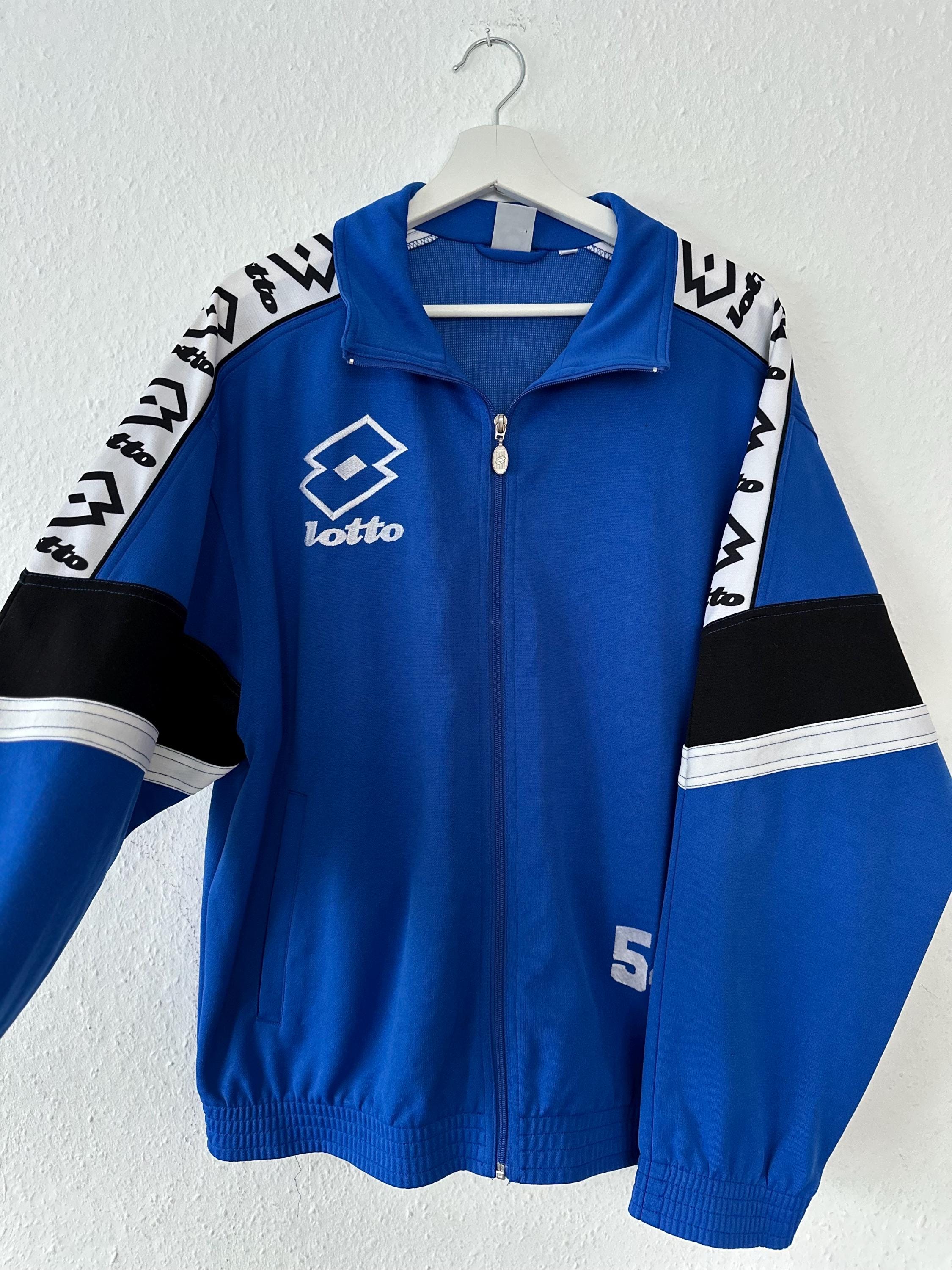 00s Lotto サッカー トラックジャケット 黒 ブロークコア XL 2000-01
