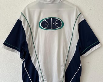 Vintage Nike Short Sleeve Windbreaker Jacket Basketball Style Retro Sportswear 90s Nike Jacket Men Medium Rare Nike Piece