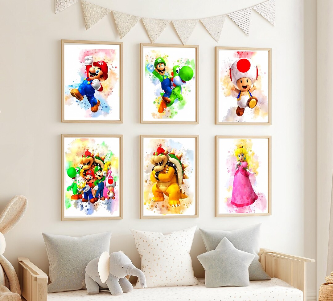 Mario Printable Poster Mario Print Luigi Wall Art Super Mario Bros Kid ...