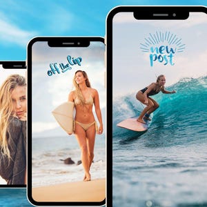Surf Vibes GIF Pack – Animated Stickers for Instagram, TikTok, Stories – Beach, Summer, Ocean Aesthetic