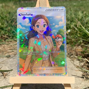Carte Pokémon personnalisée holographique imprimée - Carte sur mesure et illustration IA