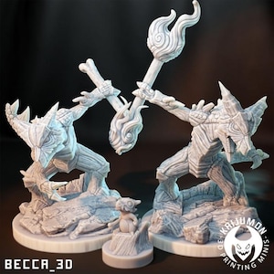 Kaijumon Cubone, Marowak & Alolan Marowak | 3D Resin Printed Figures | Unpainted Miniatures for Painting, Display, or TTRPG