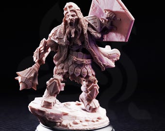 Brook – Undead Dwarven Brother | Fantasy D&D Miniature | Hero, Villain or NPC, Resin Model