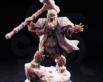 Sook – Undead Dwarven Brother | Fantasy D&D Miniature | Hero, Villain or NPC, Resin Model