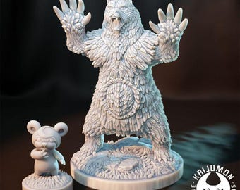 Kaijumon Duo – Teddiursa & Ursaring | 3D Resin Printed Figures