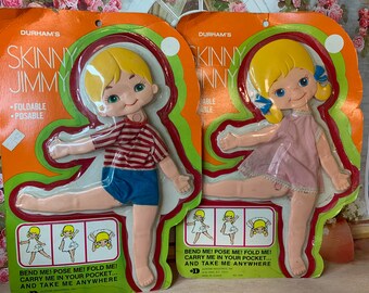 Vintage 1968 Ideal Rally Flatsy Doll With Lime Green Hair in