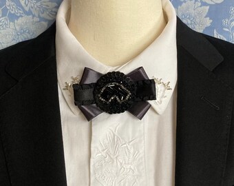 Hand Embroidered Statement Choker - One of a Kind Art Collar Necklace