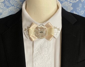 Hand Embroidered Statement Choker - One of a Kind Art Collar Necklace