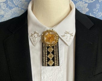 Hand Embroidered Statement Choker - One of a Kind Art Collar Necklace