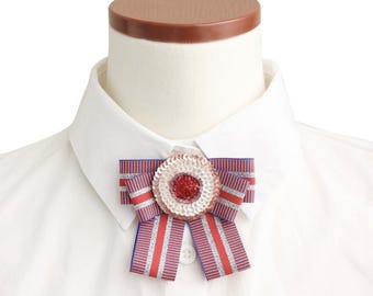 Hand Embroidered Statement Choker - One of a Kind Art Collar Necklace