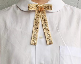 Hand Embroidered Statement Choker - One of a Kind Art Collar Necklace