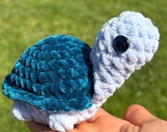 Mini turtle plush, crochet amigurumi turtle plushie