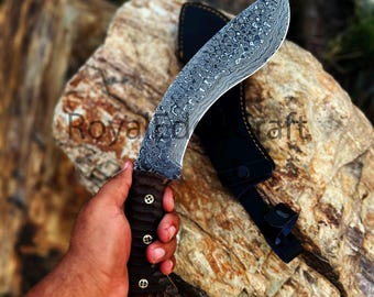 Damascus Steel Kukri-mes: Viking Bushcraft Jagen, Kamperen, Survival