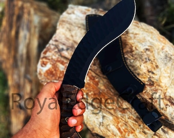 Personalized D2 Steel Kukri Knife: Handmade Bushcraft Hunting Tool
