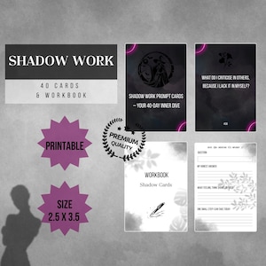 Schattenarbeit-Affirmationskarten PDF – Selbstfindung & Innere Heilung Deck – Digitaler Download für Schattenjournal, Selbstreflexion