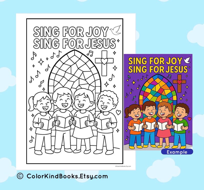 Sunday School Coloring Pages | Printable Christian Coloring Pages | Kids Bible Coloring | Religious Coloring | Kids Church Activities | VBS image 2