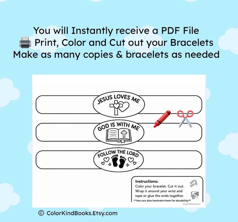 Jesus Printable Paper Bracelets | Kids Bible Craft | Faith Based ...