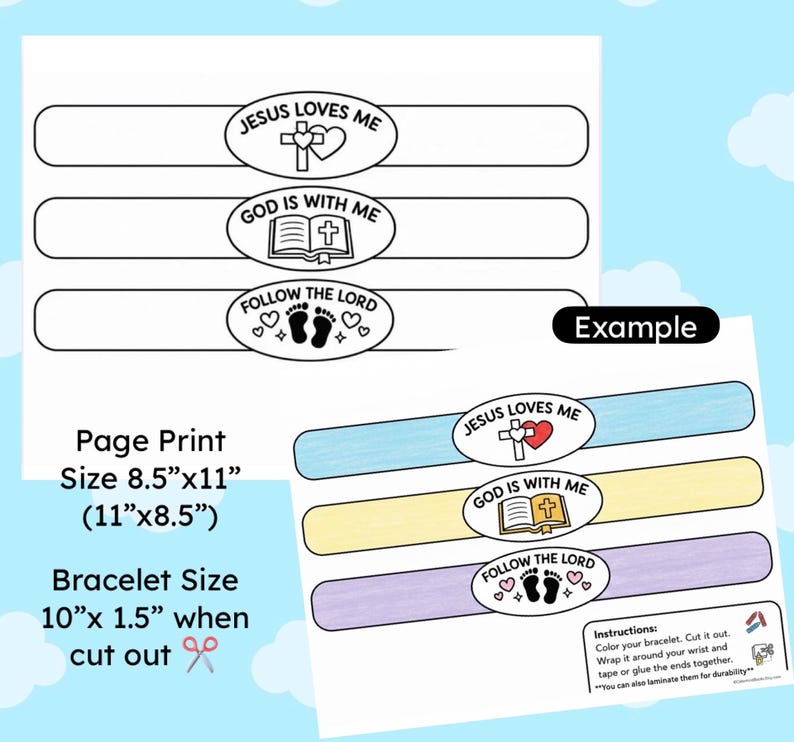 Jesus Printable Paper Bracelets | Kids Bible Craft | Faith Based ...