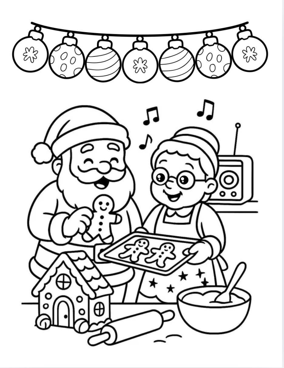 クリスマスぬり絵、印刷可能なクリスマスぬり絵シート、冬のぬり絵、子供向けクリスマスぬり絵、クリスマスプレゼント、サンタクロースのPDF - Etsy  日本, image size:937x1213