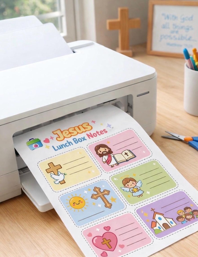 Christian Lunch Box Notes for Kids | Printable Bible Encouragement ...