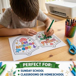 Shield of Faith Craft, Printable Bible Craft for Kids, Sunday School, Christian Kids Activity, Armor of God Coloring, Ephesians 6:16, VBS image 12