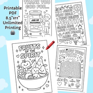 Sunday School Coloring Pages | Printable Christian Coloring Pages | Kids Bible Coloring | Religious Coloring | Kids Church Activities | VBS image 6