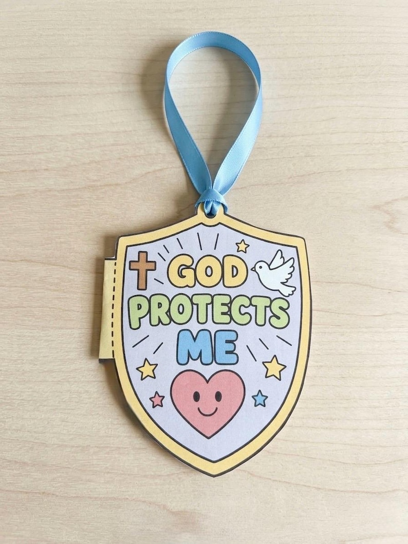 Shield of Faith Craft, Printable Bible Craft for Kids, Sunday School, Christian Kids Activity, Armor of God Coloring, Ephesians 6:16, VBS image 2