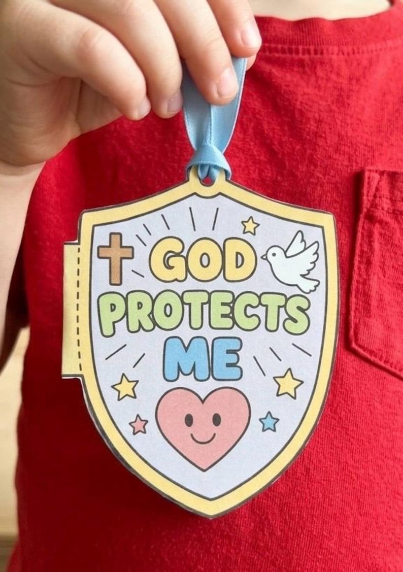 Shield of Faith Craft, Printable Bible Craft for Kids, Sunday School, Christian Kids Activity, Armor of God Coloring, Ephesians 6:16, VBS image 10