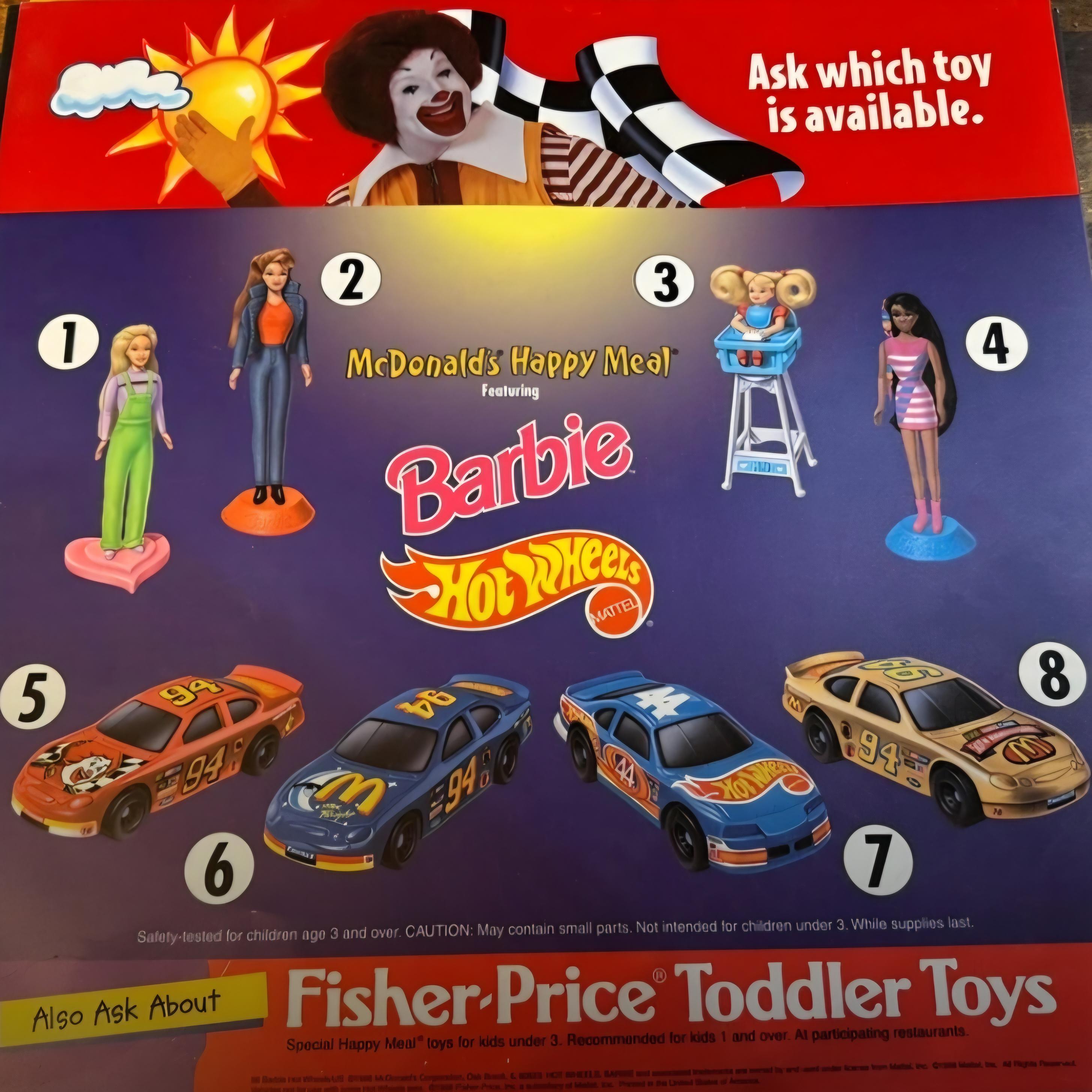 1998 'barbie' Mcdonald's Toys - Etsy