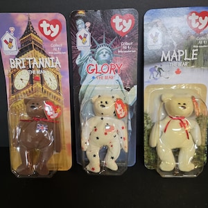 1999 McDonald&#39;s TY Teenie Beanie Babies International Bears