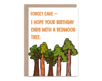 Redwood Tree Buon Compleanno - Biglietto d'auguri