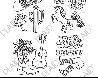 Cowgirl 1 - Galerieglas Digital Pattern Pack