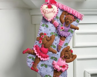 Ballerina Bears - Bucilla Digital Stocking Pattern