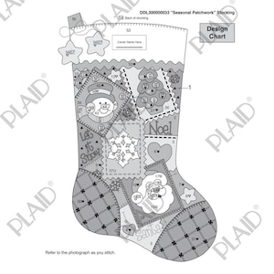 Patchwork - Bucilla Digital Stocking Pattern image 2