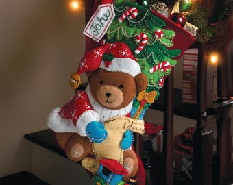 Santa Bear - Bucilla Digital Stocking Pattern