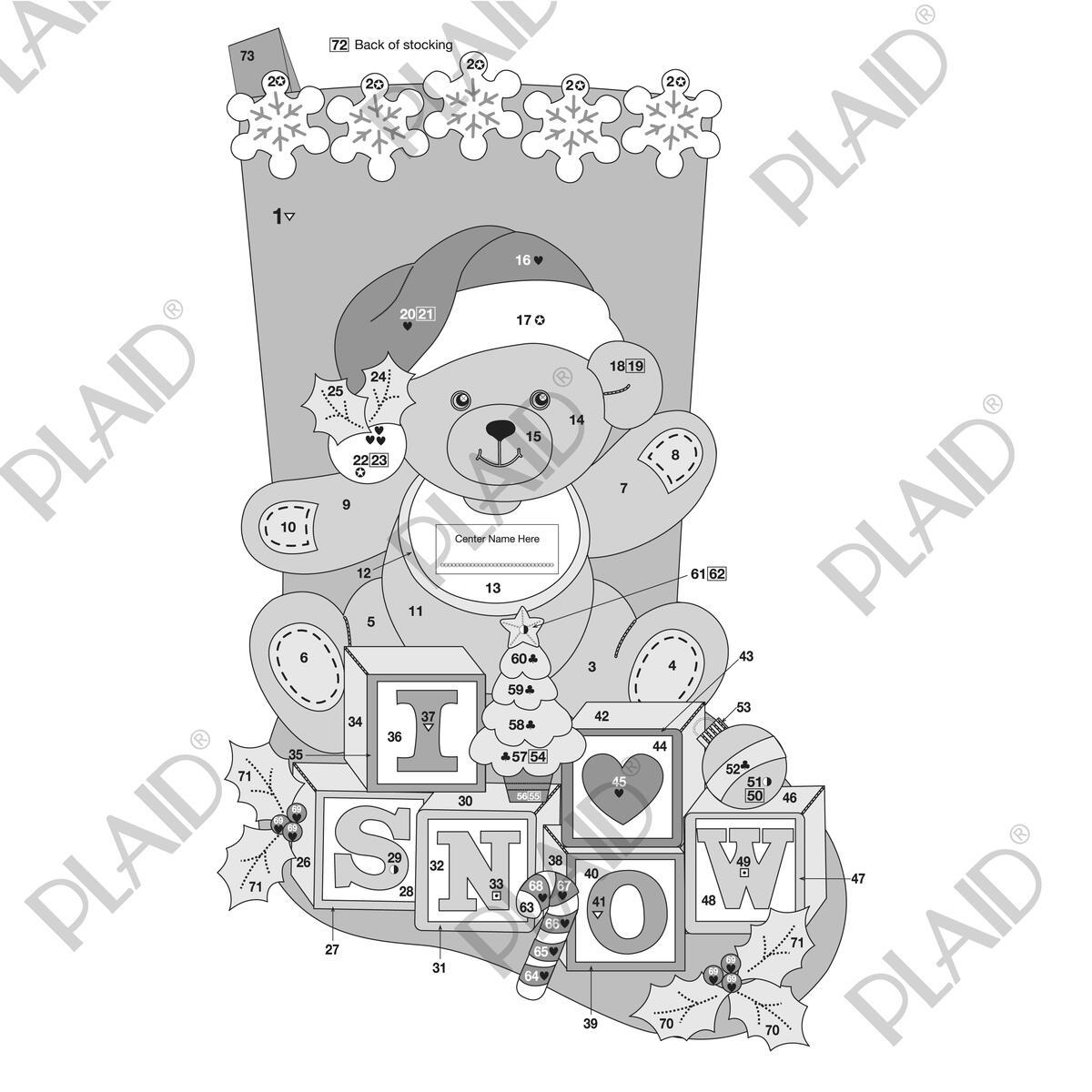 Baby Bear - Bucilla Digital Stocking Pattern - Etsy