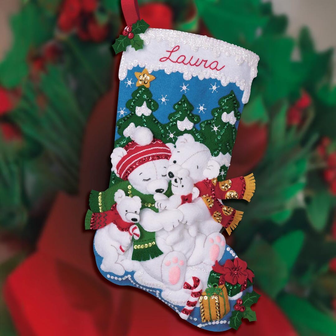 Polar Bear - Bucilla Digital Stocking Pattern - Etsy
