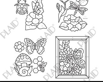 Garden Bugs 2 - Gallery Glass Digital Pattern Pack