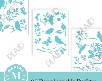 Birds & Blossoms - Martha Stewart SVG Stencil Bundle
