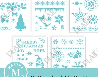 Happy Holidays - Martha Stewart SVG Stencil Bundle