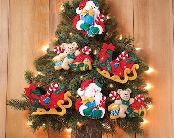 Santa & Schlitten - Bucilla Digitale Ornament Muster