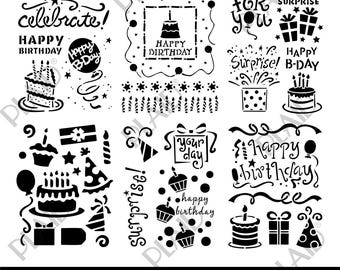 Birthday - Digital Stencil Bundle