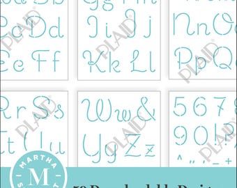 Script Alphabet - Martha Stewart SVG Stencil Bundle